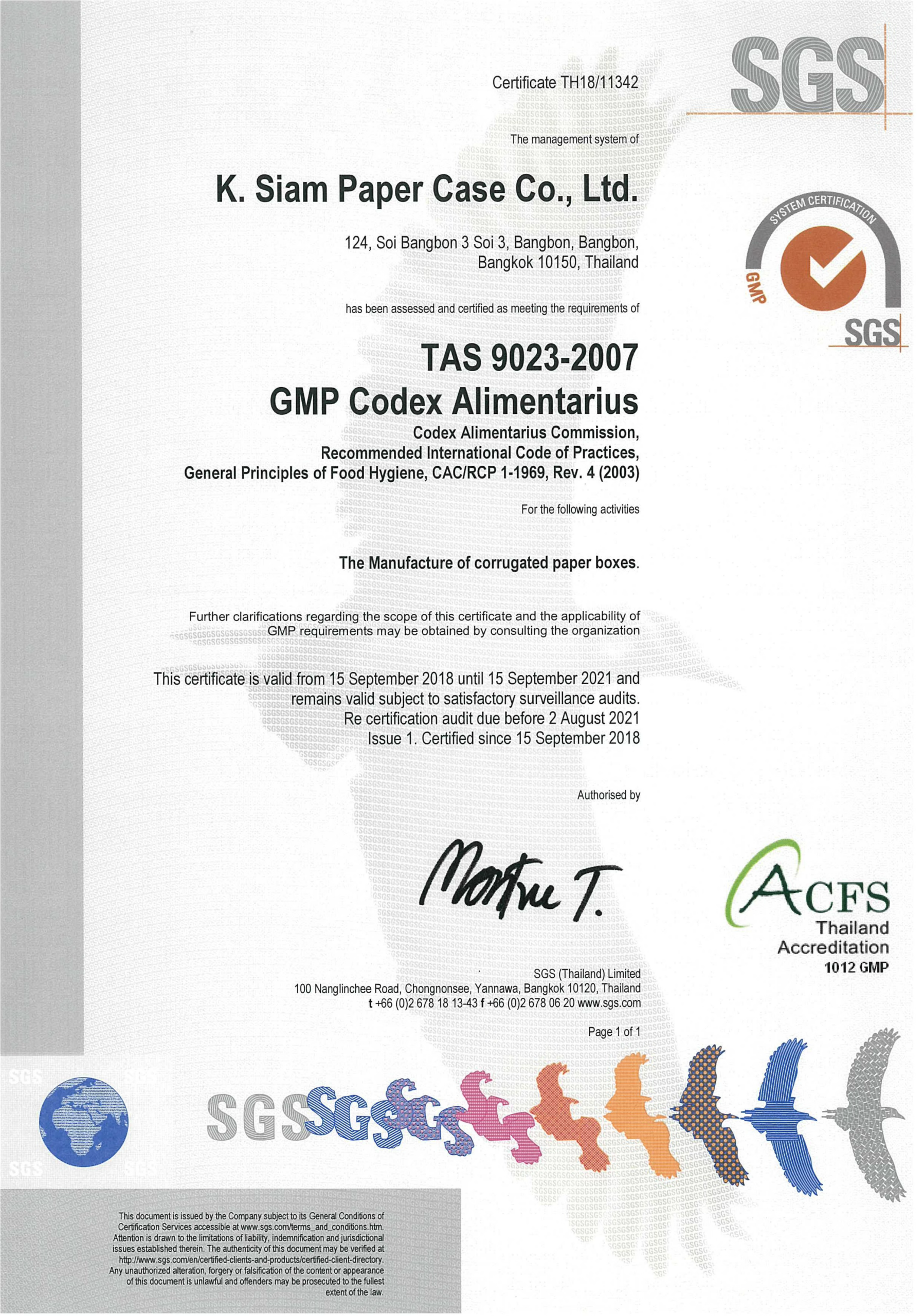 GMP CODEX ALIMENTARIUS